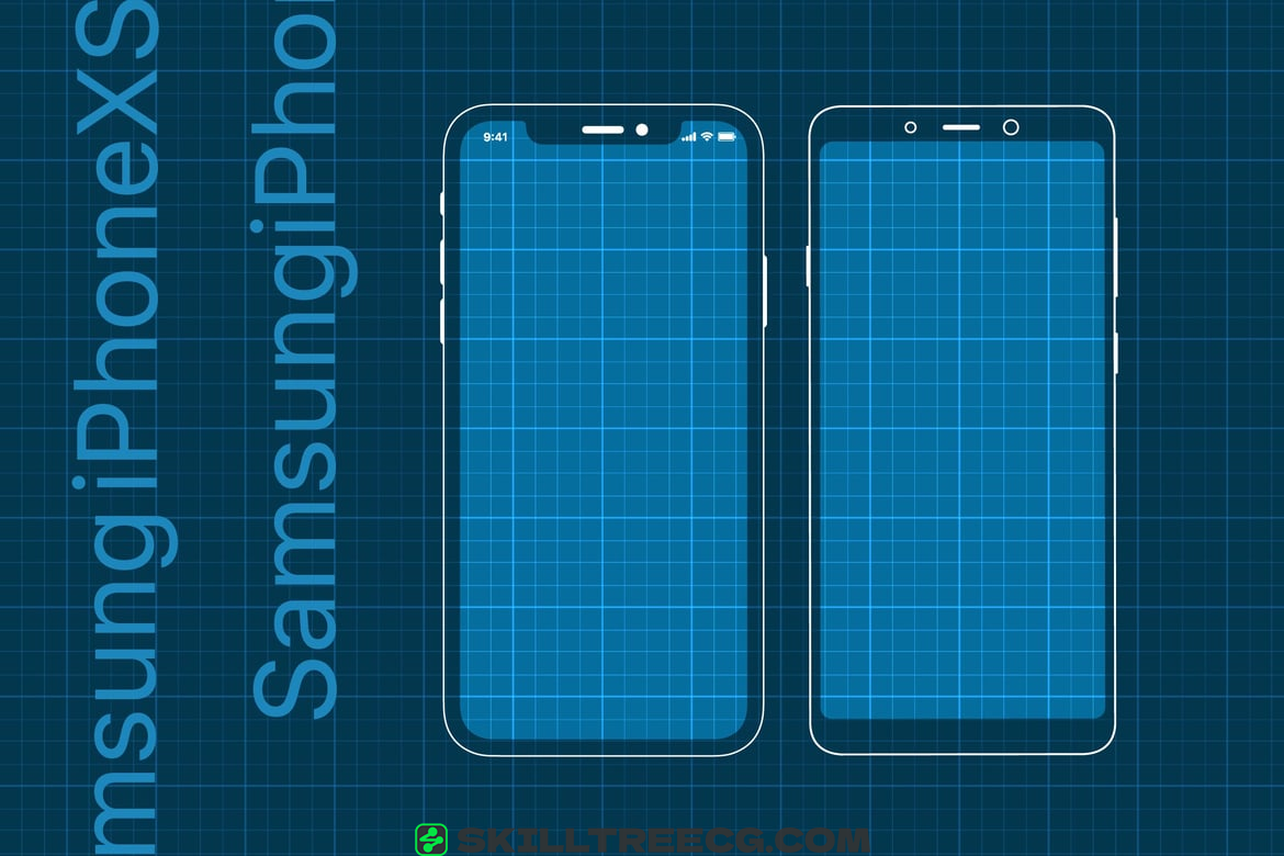 iPhoneXS and Samsung Prototype mockup（932939）-技能树